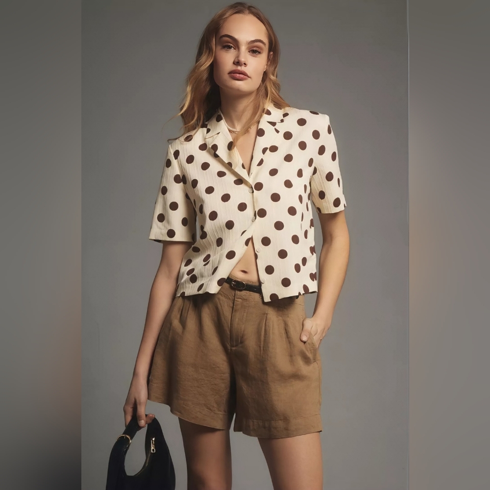 NWT ANTHROPOLOGIE | Linen Pintuck Shorts